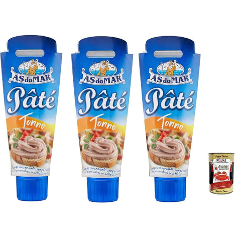 AS do Mar Thunfisch AS do Mar Patè Tonno Thunfischcreme 3x 100g Streichfähige Original italienisch inkl. Italian Gourmet plpa 400g 8003294087001