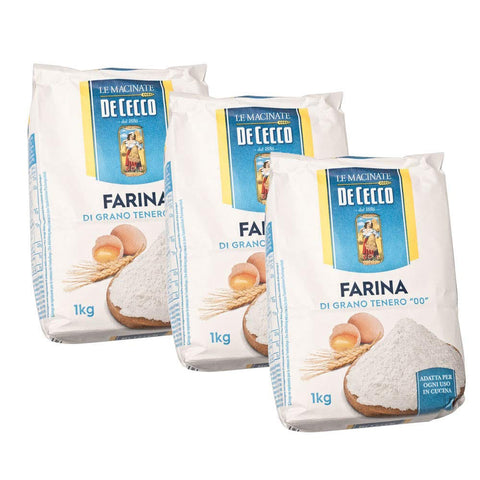 Axppin De Cecco Farina di Grano Tenero Tipo 00 3 Kg italienisch Original