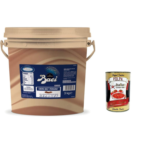 Baci Perugina Tortencremes & Kuchenfüllungen Baci Perugina Professionale Crema Con Granella Di Nocciole Creme mit Haselnusskrümeln 3 kg italienisch Original 8000300399370
