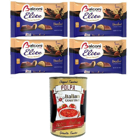 Balconi Abgepackte Gebäckstücke Balconi Elite Special Moments hazelnut Cream Wafers Haselnusscremewaffeln 4x86gr inkl. Italian Gourmet polpa 400g Original italienisch 8032804040014