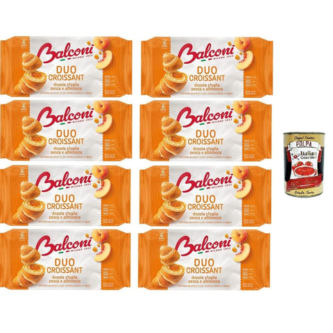 Balconi Croissants Balconi Croissant DUO Pesca e Albicocca Doppelschichtiges Schokoladen Croissant DUO Pfirsich und Aprikose 8x 300gr italienisch Original 8001585010721