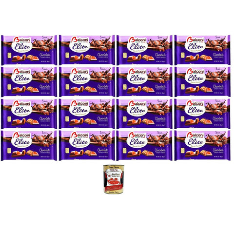 Balconi Elite Abgepackte Gebäckstücke Balconi Elite Special Moments Chocolate cream Wafers Schokoladencremewaffeln 16x86 g italienisch Original Pastasauce + kostenlos polpa 400 g 8032804040014