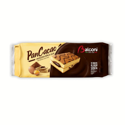 Balconi Kekse Balconi PanCacao Snack al Cacao Weicher Biskuitkuchen und Süße Kakaocreme 280 g Kekse italienisch Original 8001585006076
