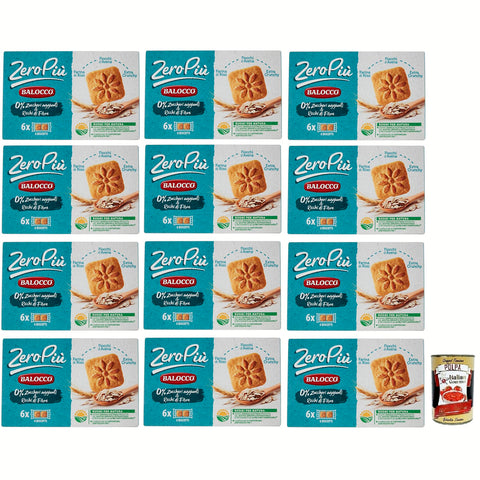Balocco Zero Più Biscotti Ohne Zuckerzusatz, Kekse mit Reismehl 12x230g Original italienisch