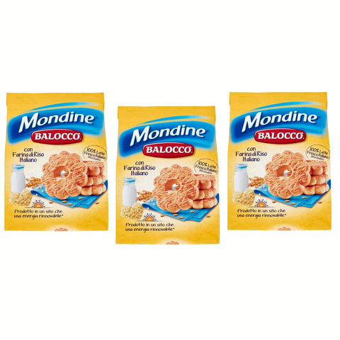 Balocco Mondine Biscotti con farina di riso e latte fresco italiano Kekse mit Reismehl und frischer italienischer Milch biscuits cookies 100% Italienische Kekse 350 g italienisch Original