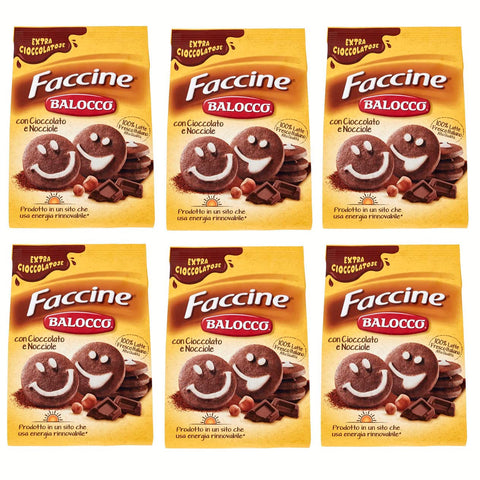 Balocco faccine kekse mit Schokolade & Haselnüss 350 g biscuits cookies italienisch Original