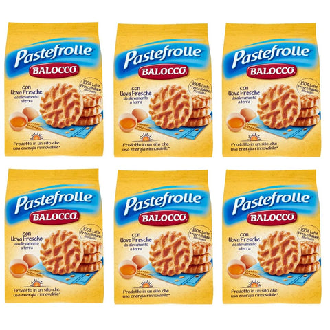 Balocco Kekse Balocco Pastefrolle Biscotti con latte e uova fresche Kekse mit Milch und frischen Eiern biscuits cookies 100% 6x 350g italienisch Original 8001100067179