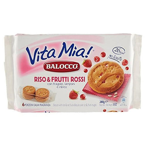 Balocco Vita kekse mit Reis und rote Früchte biscuits cookies 330g italienisch Original