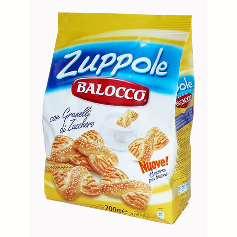 Balocco Zuppole mit Hagelzucker, 4er Pack 4x700g Original italienisch Kekse