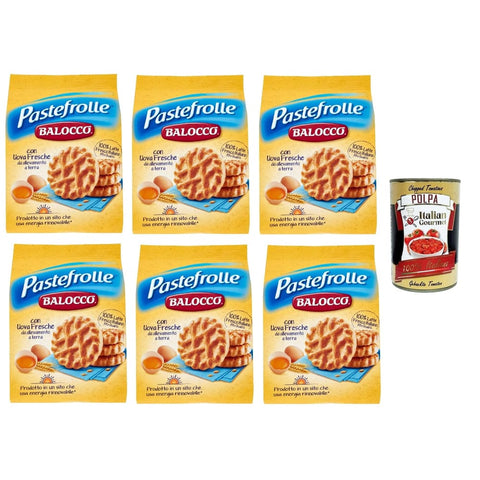 Balocco Snack Kuchen & Backwaren Balocco Pastefrolle Biscotti con latte italiano e uova fresche Kekse mit italienischer Milch und frischen Eiern biscuits cookies 100% Italienische Kekse 6x 700 g italienisch Original 8032804040014