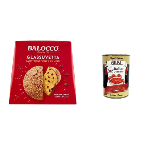 Balocco Stollen Balocco Panettone Glassuvetta senza canditi GlassRosinen ohne kandierte Früchte 750gr italienisch Original 8001100064727