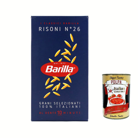 Barilla Pasta Risoni Nr. 26 italienisch Nudeln pack 500 g 10x italienisch Original + kostenlos polpa 400 g