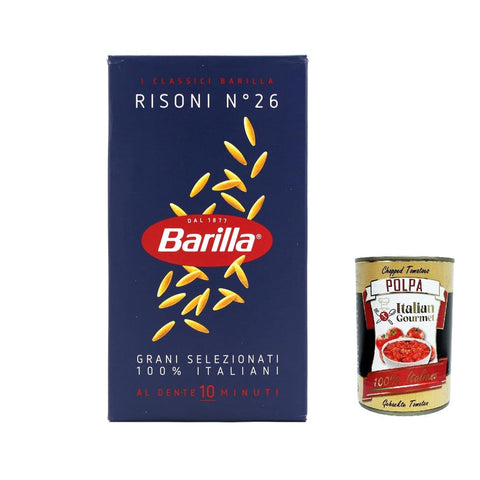 Barilla Pasta Barilla Risoni Nr. 26 100% italienisch Nudeln pack 500 g 5x italienisch Original + kostenlos polpa 400 g