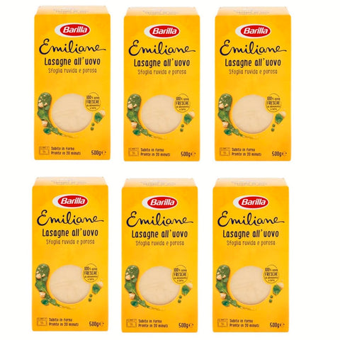 Barilla Internationale Nudeln Barilla Emiliane Lasagne all'uovo Nudeln mit ei 500 6x Original italienisch 8076800376999