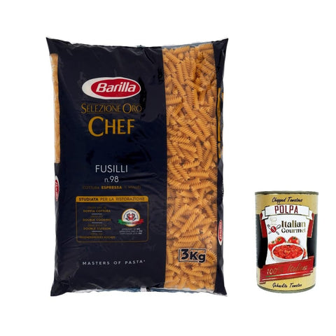 Barilla Internationale Nudeln Barilla Pasta Selezione Oro Chef Fusilli n°98 italienisch Nudeln 3 kg pack Internationale Nudeln Original 8076809528153
