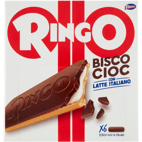 Barilla Pavesi Kekse Ringo Bisco Cioc Latte schokoriegel mit Milch und Schokolade 6 162 g 6x italienisch Original