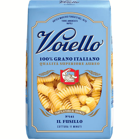 Voiello Il Fusillo n°141 Pasta 100% Italienischer Weizen Teigwaren aus Hartweizengrieß Bronze Zeichnung 10x500g Original italienisch