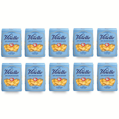 Voiello Il Rigatone n°124 Pasta 100% Italienischer Weizen Teigwaren aus Hartweizengrieß Bronze Zeichnung 10x500g Original italienisch