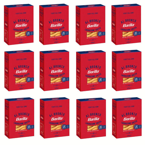 Barilla Tortiglioni al Bronzo Bronze Gezogene Pasta Rohe Verarbeitungsmethode 400 g 12x italienisch Original