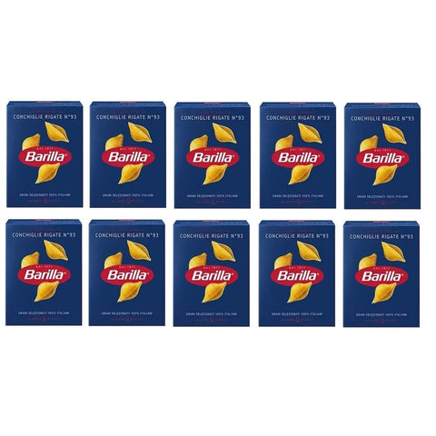 Barilla Kurze Pasta Barilla Pasta Barilla Conchiglie rigate Nr. 93 Nudeln pack 10x 500 g italienisch Original 8076802085936
