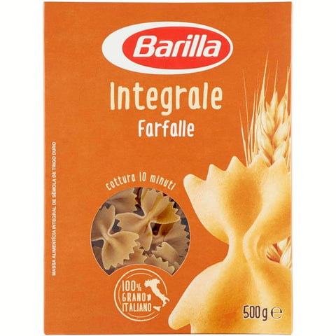 Barilla Kurze Pasta Barilla Pasta Farfalle integrali Vollkorn italienisch Nudeln 500 g pack Kurze Pasta Original 8076809536554