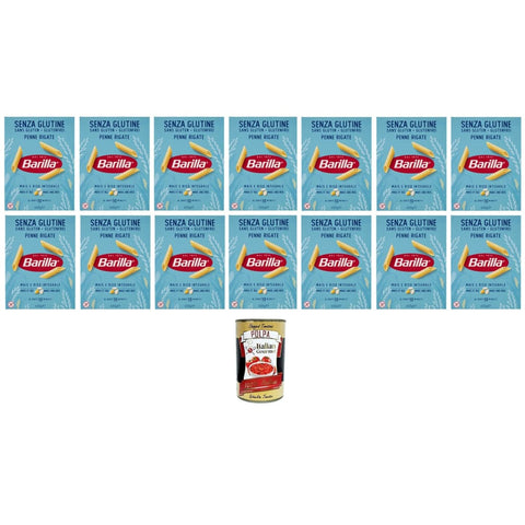 Barilla Kurze Pasta Barilla Pasta Penne Rigate Senza Glutine Glutenfrei pasta nudeln, gluten free 14x 400gr Original italienisch inkl. Italian Gourmet Polpa 400g 8076809545457