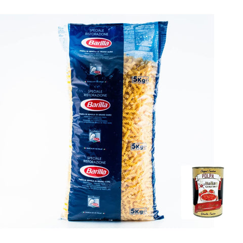 Barilla Pasta Barilla Fusilli Ristorante Nr. 98 italienisch Nudeln pack 5 kg italienisch Original + kostenlos polpa 400 g