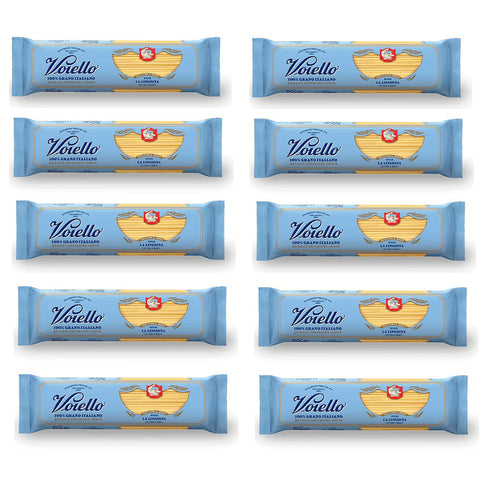 Voiello La Linguina n°112 Pasta 100% Italienischer Weizen Teigwaren aus Hartweizengrieß Bronze Zeichnung 10x500g Original italienisch