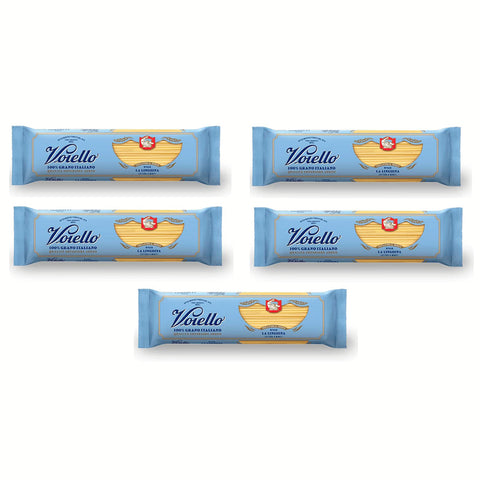 Voiello La Linguina n°112 Pasta 100% Italienischer Weizen Teigwaren aus Hartweizengrieß Bronze Zeichnung 5x500g Original italienisch