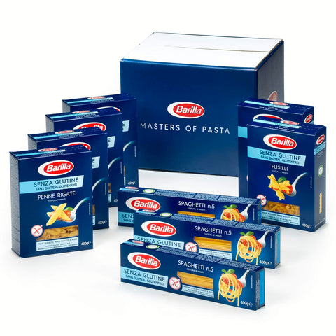 Barilla Glutenfreie Pasta Box Multipack mit 3 Varianten Glutenfreier Pasta 9x400g Original italienisch