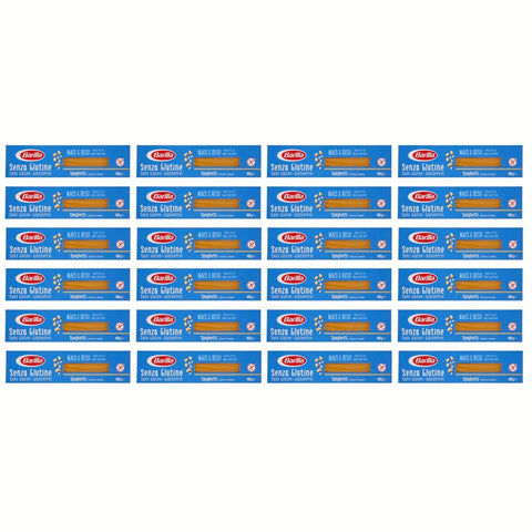 Barilla Längliche Pasta Barilla Pasta Nudeln Glutenfreie Spaghetti aus köstlichem Mais und Reis – perfekt für Menschen mit Zöliakie oder Glutenunverträglichkeit, 24er Pack (24x 400 g) italienisch Original 8076809545440