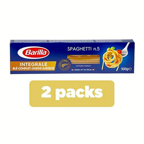 Barilla Spaghetti Weizen komplett Barilla Paket 500 Grs Lot de 2 Einheiten Original italienisch