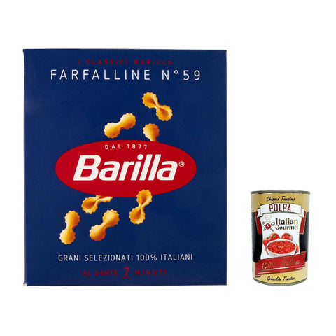 Barilla Pasta Farfalline Nr. 59 italienisch Nudeln pack 500 g 10x italienisch Original + kostenlos polpa 400 g