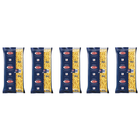 Barilla Hartweizengrieß Pasta Spezielles Catering Speciale Ristorazione Pennette Rigate n°72 italienisch Nudeln Packung mit Kurze Pasta Teigwaren 5 Kg 5x