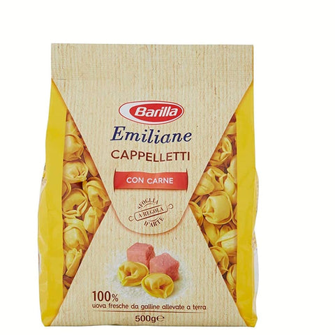 Barilla Nudelgerichte Barilla Emiliane Pasta all'Uovo Cappelletti mit Fleisch Nudeln mit ei 500 g Nudelgerichte italienisch Original 8076809537674