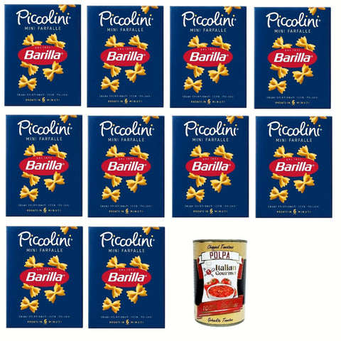 Barilla Pasta Barilla Mini Farfalle 100% italienisch Nudeln pack 500 g 10x italienisch Original + kostenlos polpa 400 g