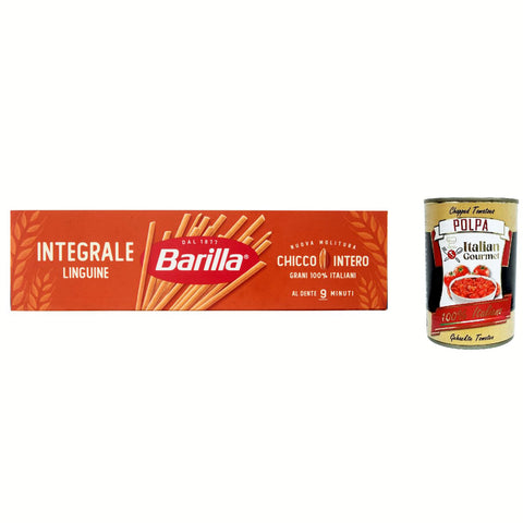 Barilla Pasta Linguine Integrali Vollkorn italienisch Nudeln pack 500 g 10x italienisch Original + kostenlos polpa 400 g
