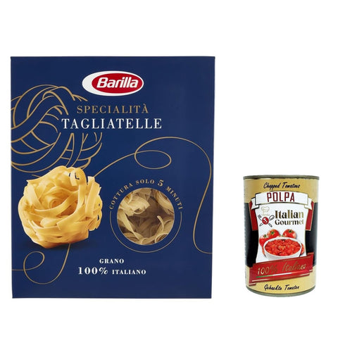 Barilla Pasta Barilla Specialità Tagliatelle 100% italienisch Nudeln pack 500 g 5x italienisch Original + kostenlos polpa 400 g