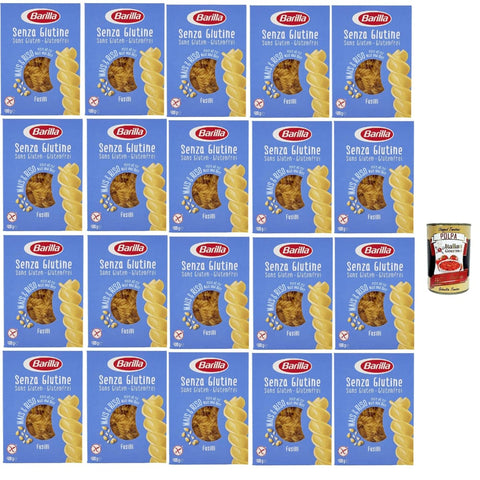Barilla Nudeln & Pasta Barilla Fusilli 400g senza Glutine Glutenfrei pasta nudeln aus Reis und Mais 20x Original italienisch inkl. Italian Gourmet Polpa 400g 8076809545464