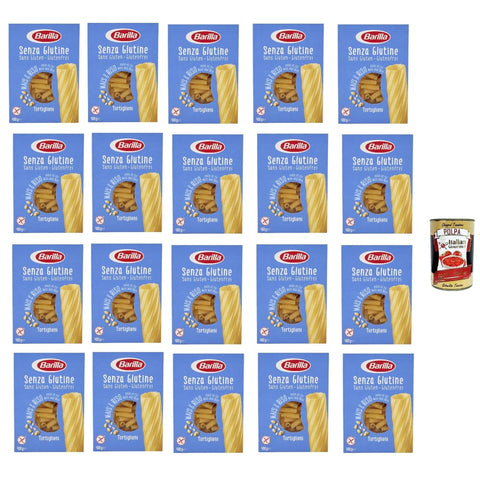Barilla Nudeln & Pasta Barilla Tortiglioni 400g senza Glutine Glutenfrei pasta nudeln, gluten free 20x Original italienisch inkl. Italian Gourmet Polpa 400g 8076809545471