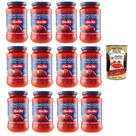 Barilla Sugo Pomodoro e Datterini, Sauce mit 100% italienischen Tomaten, Sauce für Pasta 400 g italienisch Original