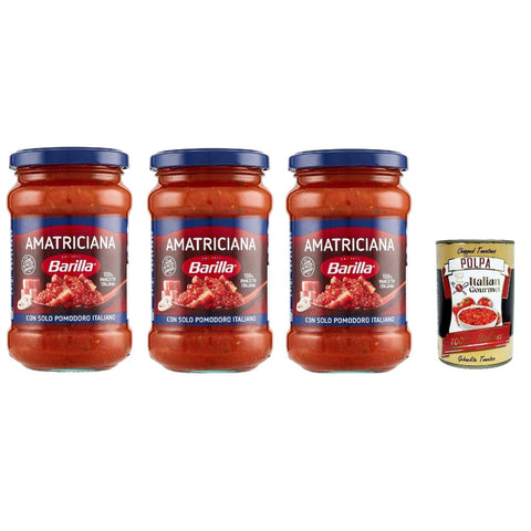 Barilla Sugo Amatriciana Tomatensauce mit Speck und Chili Pasta sauce aus italian 400 g 3x italienisch Original