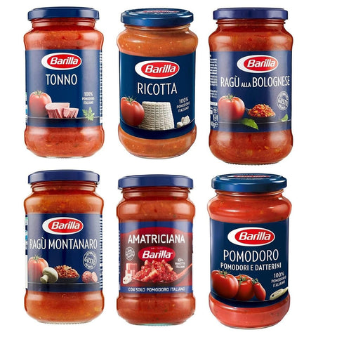 Barilla Testpaket pastasauce tomatensauce Fertige Saucen aus italien 6 x 400 g Pastasaucen italienisch Original