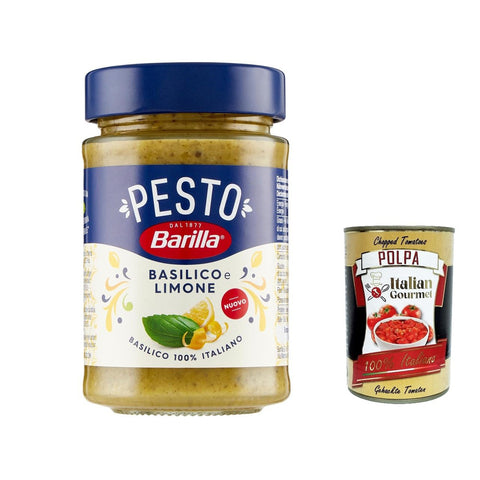 Barilla 12x Pesto Basilico e Limone 190 g | Glutenfreie Italienische Pasta-Sauce mit einer Note von Limone / Zitrone und Basilikum, Nudel-Soße, grünes Pesto