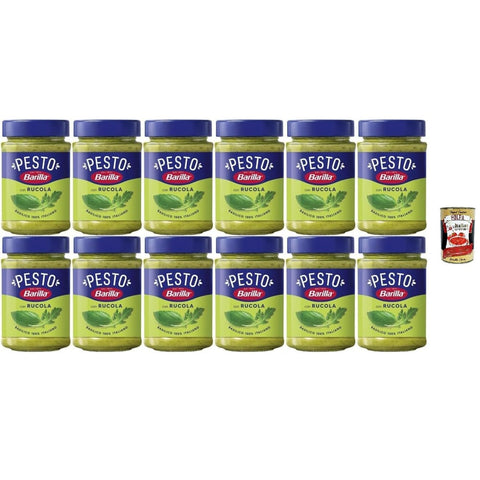 Barilla Pesto Barilla Pesto con Rucola, Italienische Basilikum Pesto Sauce, 190 g, 12er Pack italienisch Original