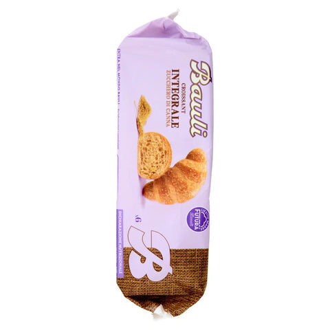 12x Bauli Cornetti con Farina Integrale e Zucchero di Canna Grezzo Croissant mit Vollkornmehl und Rohrohrzucker Packung à 222g, Jede Packung enthält 6 Croissants à 37g 12x Original italienisch