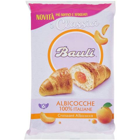 6x Bauli Cornetti Albicocca Croissant Aprikose brioche kuchen 100% Italienische Aprikosen (6x50 g) 300 g Original Gebäck
