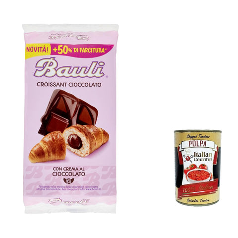 Bauli Cornetti Cioccolato Croissant Schokolade brioche kuchen Chocolate (6 x 50 g) 300 g Abgepackte Gebäckstücke italienisch Original