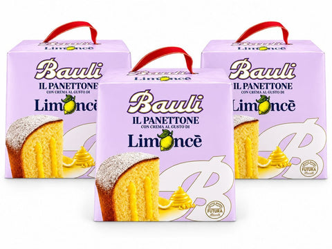 Bauli Brot & Backwaren 3x Bauli Il Panettone Limoncè mit Creme mit Limoncè-Geschmack 700 g