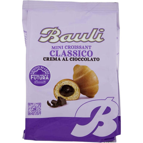 Bauli Snack Kuchen & Backwaren Bauli Extragolosi Mini Croissant con crema al cioccolato mini snack Croissant mit Schokoladencreme Knabberartikel 9x 75g italienisch Original 8001720445357